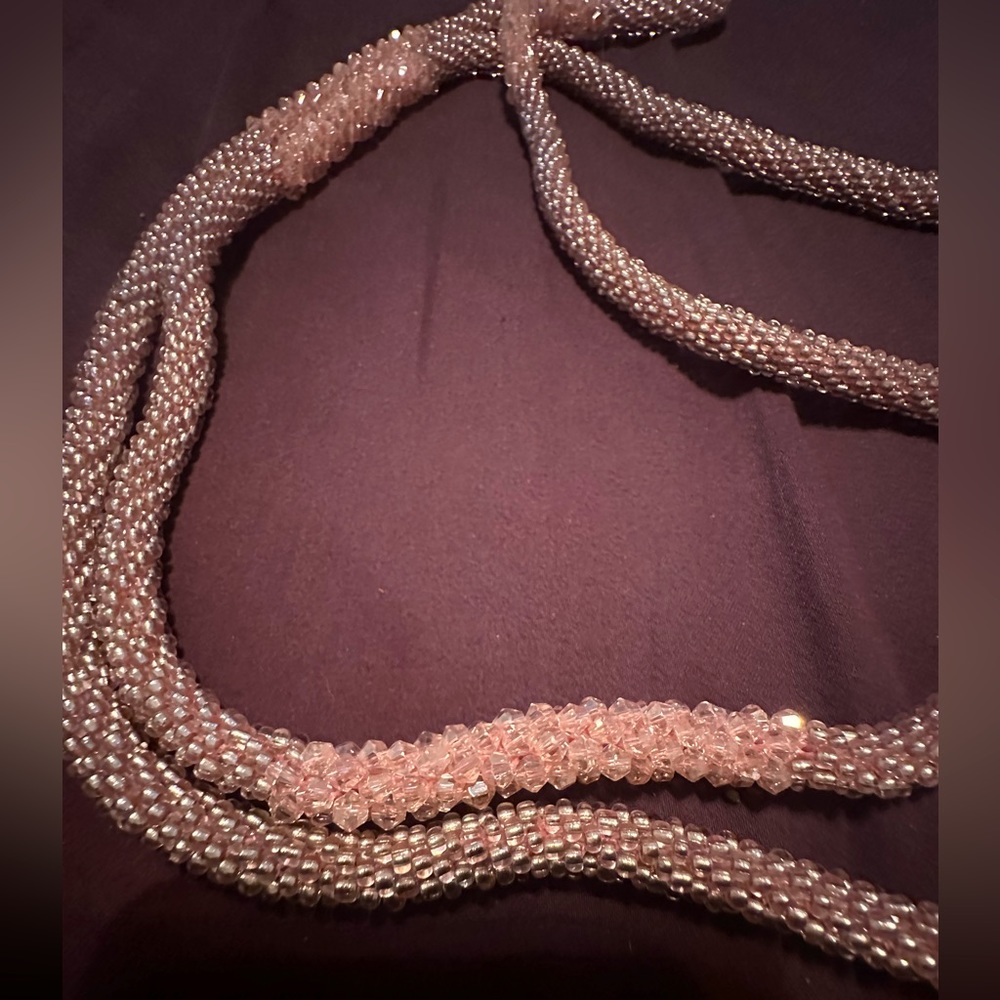 Beaded scarf necklace